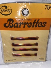 Vintage Goody Stay Tight Barrettes 2 inch Faux Tortoise 4 Pack 1975 #3603
