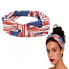 4th of July Headbands for Women, Patriotic Independence Day Memorial Day Wide
