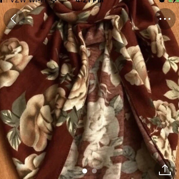 Shein One Size Red floral Boho Chic Hair Turban Accessory