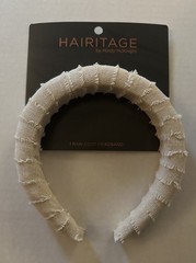 NEW Hairitage Raw Edge Headband Light Brown Tan Khaki Color Hair Accessory