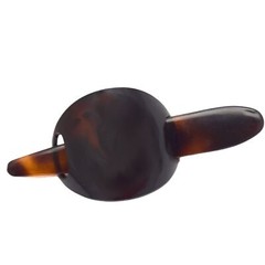 Parcelona French Classic 3″ Celluloid Hair Slider Bun Cover Clip with Stick