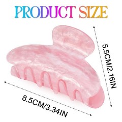 Fashey Acrylic Claw Clip Cute 1 Count (Pack of 3), light green+pink+beige