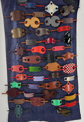 Handmade Genuine Leather Hair Barrette with Stick USA Veteran Made Choose Style
