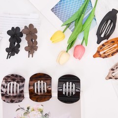 8 PCS Flat Hair Clips for Women, 3 Styles Lay 1 Count (Pack of 12), Black
