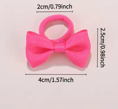 30 pcs Cute Bow Hair Ties Girls Elastic Non-Slip Soft Hair Accessories