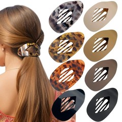 Rauimour 8PCS Flat Hair Clips for Women 8 Count (Pack of 1), Multicolor