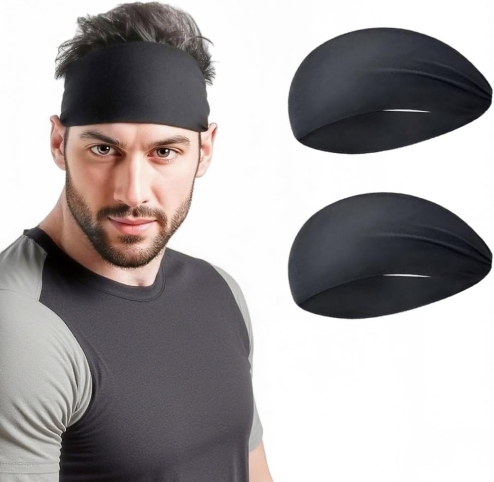 Sports Headband Men Sweat Band Workout Running Basketball Workout Football Gym