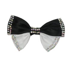 2 pcs Women Girls Ribbon Hair Pin with AB Stones