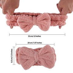 Fluffy 4 Pack Makeup Headbands with Bow Design – Perfect for Daily Spa Routine
