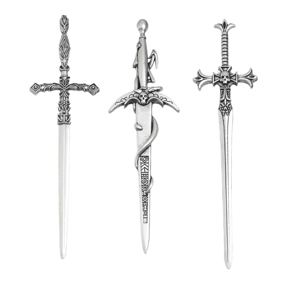 3Pcs Hair Pins – Renaissance Medieval Gothic Hair Sticks for , Vintage Metal …