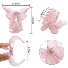 ATODEN Butterfly 4 Count (Pack of 1), transparent pink,blue,orange,yellow