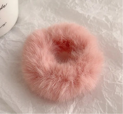 Fluffy Faux Fur Hair Scrunchie Soft Elastic Hair Tie Ponytail Holder Women