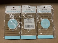 Gimme Beauty Comfort Fit Medium Hair Tie Bands 12Pcs per pack (3packs)