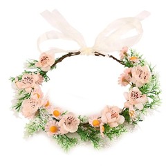 Bohemian Daisy Floral Headbands Fabric Plastic Grass Ribbon Hair Accessory For