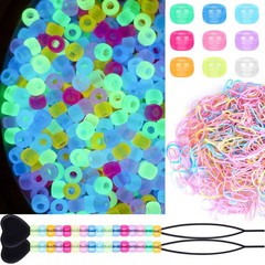1605pcs Beads for Hair Braids Kit Including 600pcs 9x6mm Pony Beads, 1000pcs …