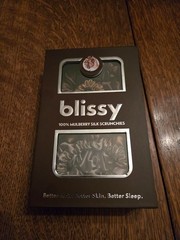 Blissy 100% Mulberry Silk Hair Scrunchies 3 skinny & 3 reg taupe/brown/cinnamon
