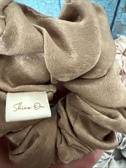 6 Satin Silk Scrunchies – Shimmer Satin Hair Ties, No Damage Cut -Shine On NWT