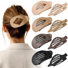8 PCS Flat Hair Clips for Women, Medium Clips, Claws Brown