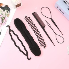 UTTH-DTTK Hair French Braid Tool, 6 pieces 6 Piece Set, Black 6-piece set