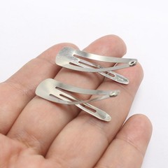 Craft DIY Silver Tone Snap Hair Clips – 31/38/48mm Baby Bow Clips for Girls