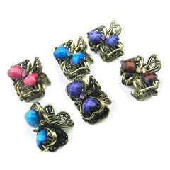 12PCS Women Vintage Alloy Mini Hair Jaw Clip Rhinestone No-Slip Style 5
