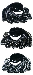 Set of 3 or Set of 6 Med Size Lite Wt Plastic Jaw Claw Hair Clips HM430-1-3or-6