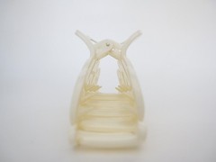 Large creme white looped hair claw clip