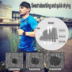 Workout Headbands Yoga Running Moisture Wicking Sports Sweatbands for Men Women