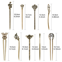 18 PCS Hair Sticks Vintage Hair Pins Chinese Women Hair Chopsticks Pins Retro Vi