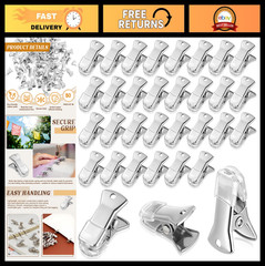 50 Pcs Small Metal Alligator Clips 20x8mm for Crafts DIY Sewing Accessories