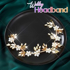 Crystal Wedding Headband Flower Hair Vine Silver Bridal Headpieces for Brides…