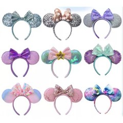 Disney` Parks Mickey Minnie Magical Bow Spangle Headband Loungefly Ears NWT Gift