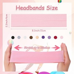 Headbands for Women Non Slip, 9Pcs Soft Elastic Hair Bands for Women’s Hair