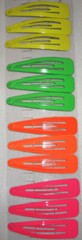 22 PCS! 10 PONYTAIL HOLDERS MULTI COLORS & 12 HAIR CLIP SNAPS FREE USA SHIPPING