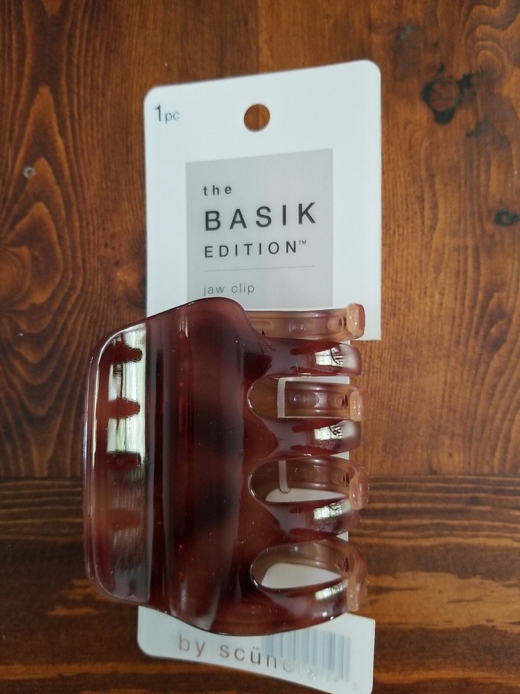 The Basik Edition By Scünci Jaw Clip, Tortoise