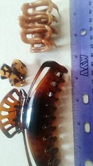VTG + NEW Hair Claw Banana Butterfly Side Come Barrett’s Brown Tone
