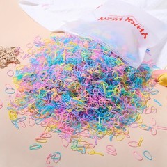 2000pcs Mini Hair Ties Kid Girl Colorful Elastic Rubber Hair Bands Ponytail Hair