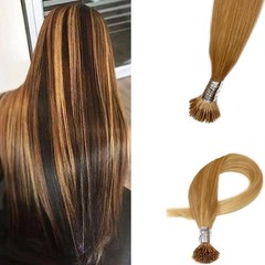 Cadenza Hair I Tip Human Hair Extensions Pre Bonded Cold Fusion Remy Hair 50 gm