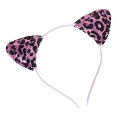 Leopard Pattern Cats Ear Hairhoop 2000s Headband for Formal Party Music Festival