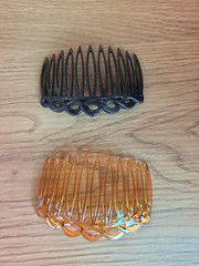 set pack 7 all Black plastic 3″& 2.5″long hair accessory side comb french twist