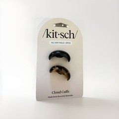Kitsch Black & Tort Cloud Cuffs – Small 2 pcs