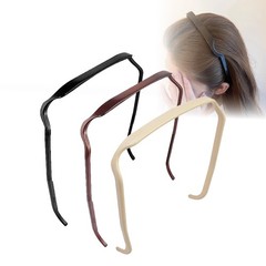 Sunglasses Shape Invisible Hair Hoops-Square Hairband ，Curly Thick Headband