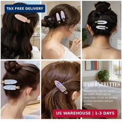 12 Pcs No Crease & No Bend Hair Clips for Styling, Creaseless Flat Hair Clips fo