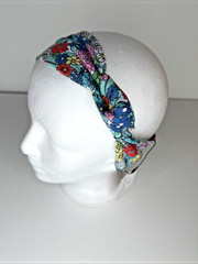 Vera Bradley “Far Out Floral” Knotted Headband Colorful Cotton Hairband
