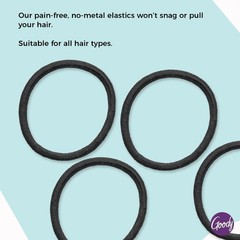 Goody 15PCS Ouchless Brown Elastic Hair Ties 4mm for Women & Men All Hair Types