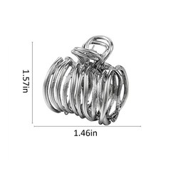 3Pcs Metal Textured Hair Claw Clips Non-slip Jaw Clips for Thick Hair