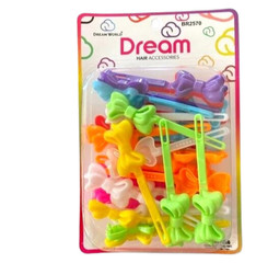 Hair Barrettes Dream Girls Hair Accessories – 4 Individual Packages