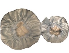 Satin Night Sleep Cap Hair Satin Reversible Hat Silk Head (LARGE)