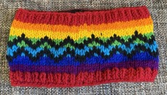 HEADBAND Nepal Hand Made Wool Head Band New Crochet Rainbow Pride #ä