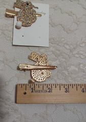 2X ~ ADORABLE EASTER BUNNY RABBIT RHINESTONE CRYSTAL BLING ALLIGATOR HAIR CLIP